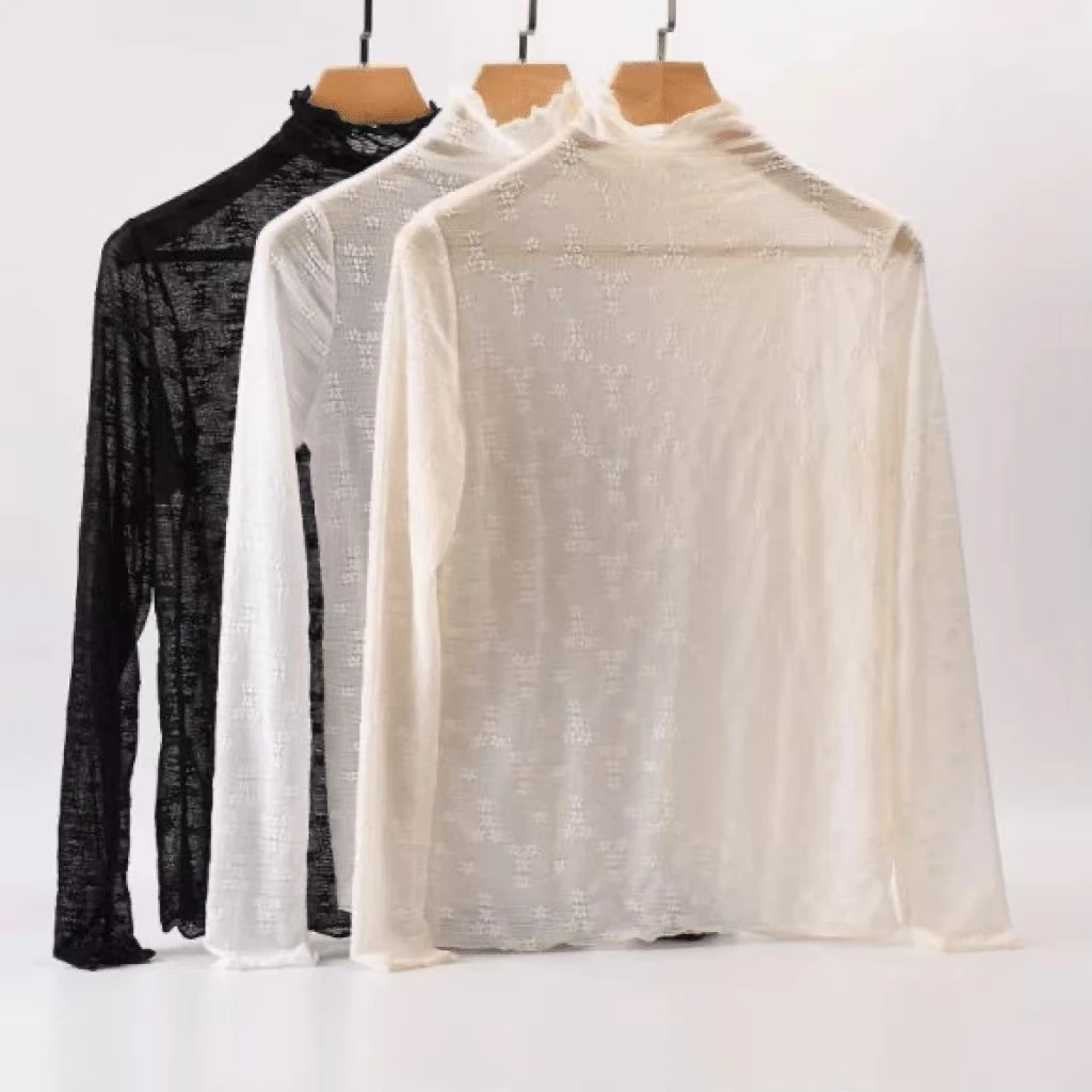水溶鱼骨蕾丝打底衫 正版线下品质