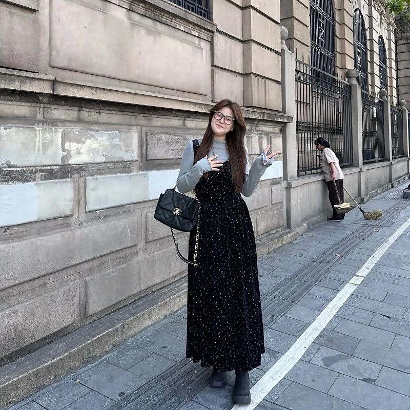 盈盈&南岛风大码2024新款小碎花连衣裙女大码裙子气质高腰ZYY62