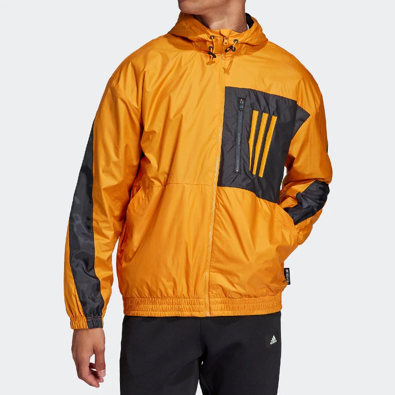 Adidas阿迪达斯运动外套男装春秋加绒休闲宽松训练夹克H56356