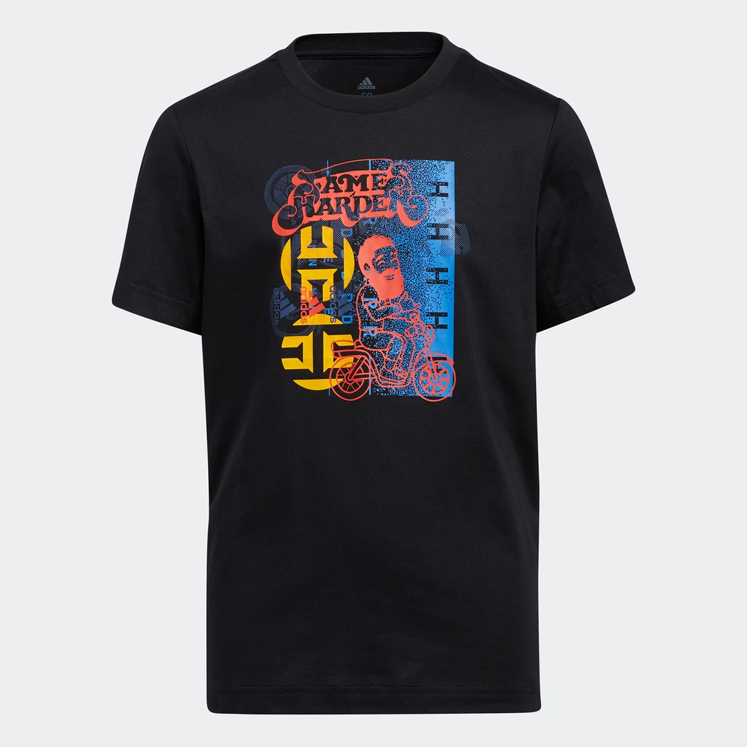 Adidas/阿迪达斯夏季大童休闲运动短袖T恤GQ3427男士户外印花