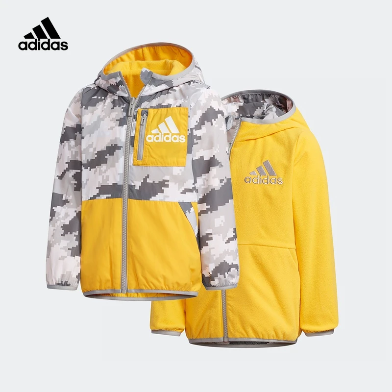 adidas阿迪达斯男小童装运动双面梭织夹克外套EH4055