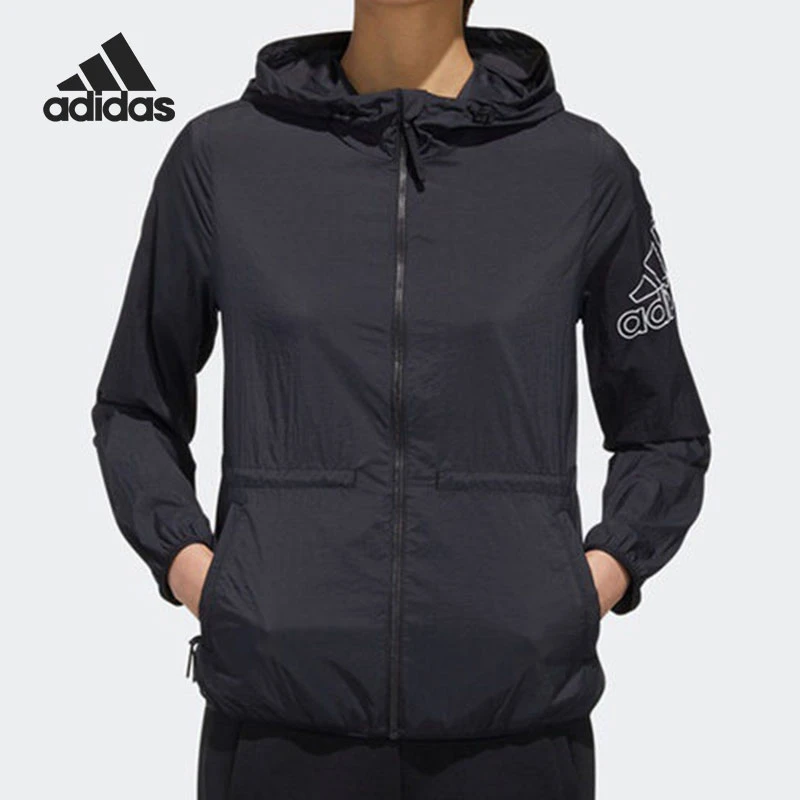 Adidas/阿迪达斯女子休闲运动连帽修身夹克外套 FT2887夏季防晒衣