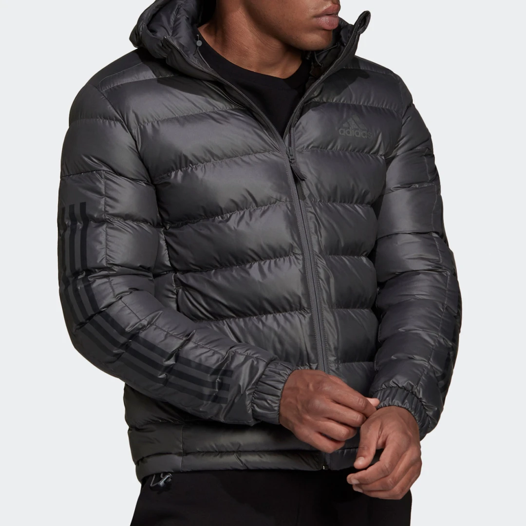 Adidas阿迪达斯棉服男3S SDP BOS JKT户外运动保暖连帽棉衣GV5330
