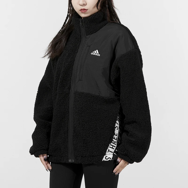 阿迪达斯外套女Adidas冬季立领运动服保暖休闲上衣秋装HD0364户外