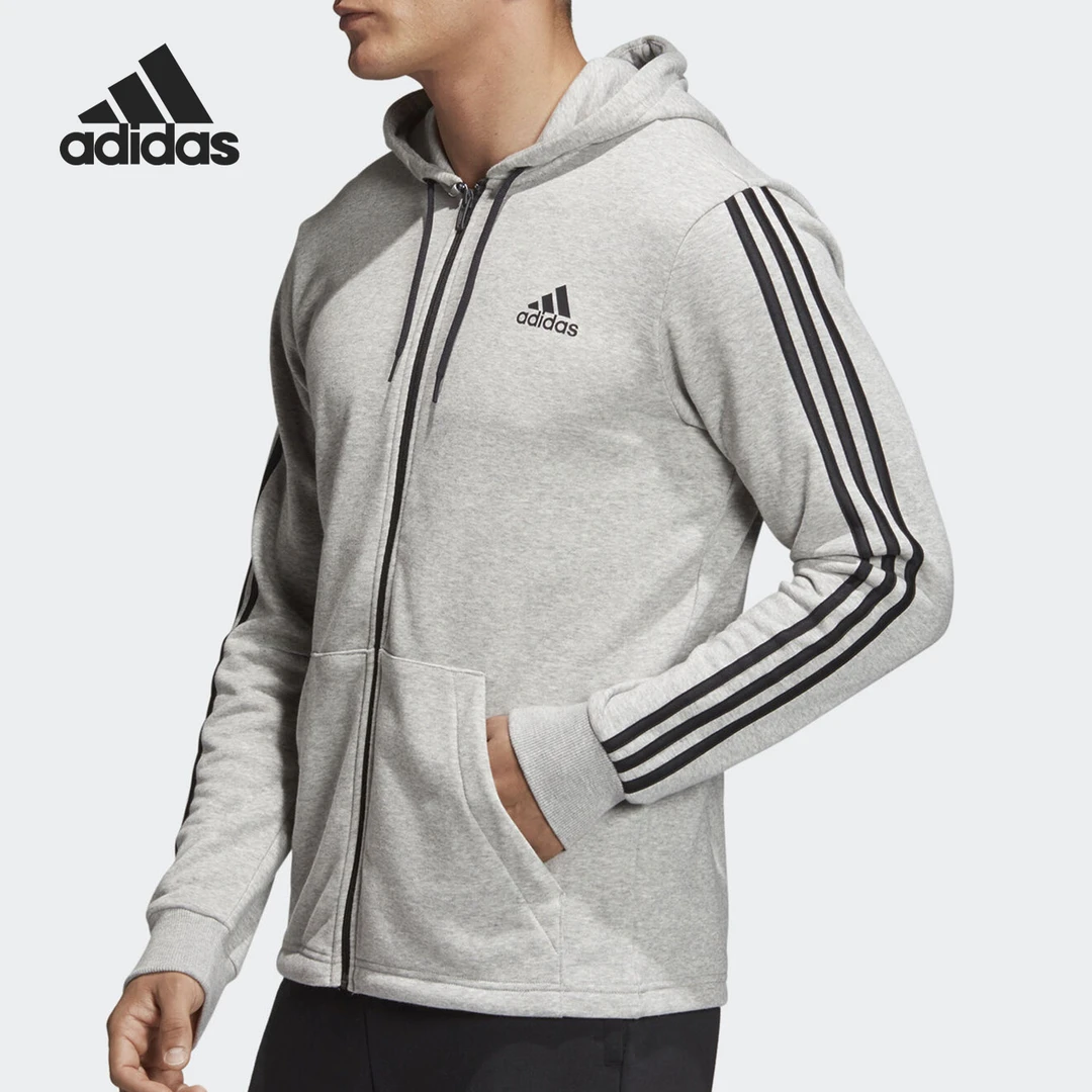 adidas/阿迪达斯男装舒适连帽运动服卫衣休闲健身拉链外套DQ1454