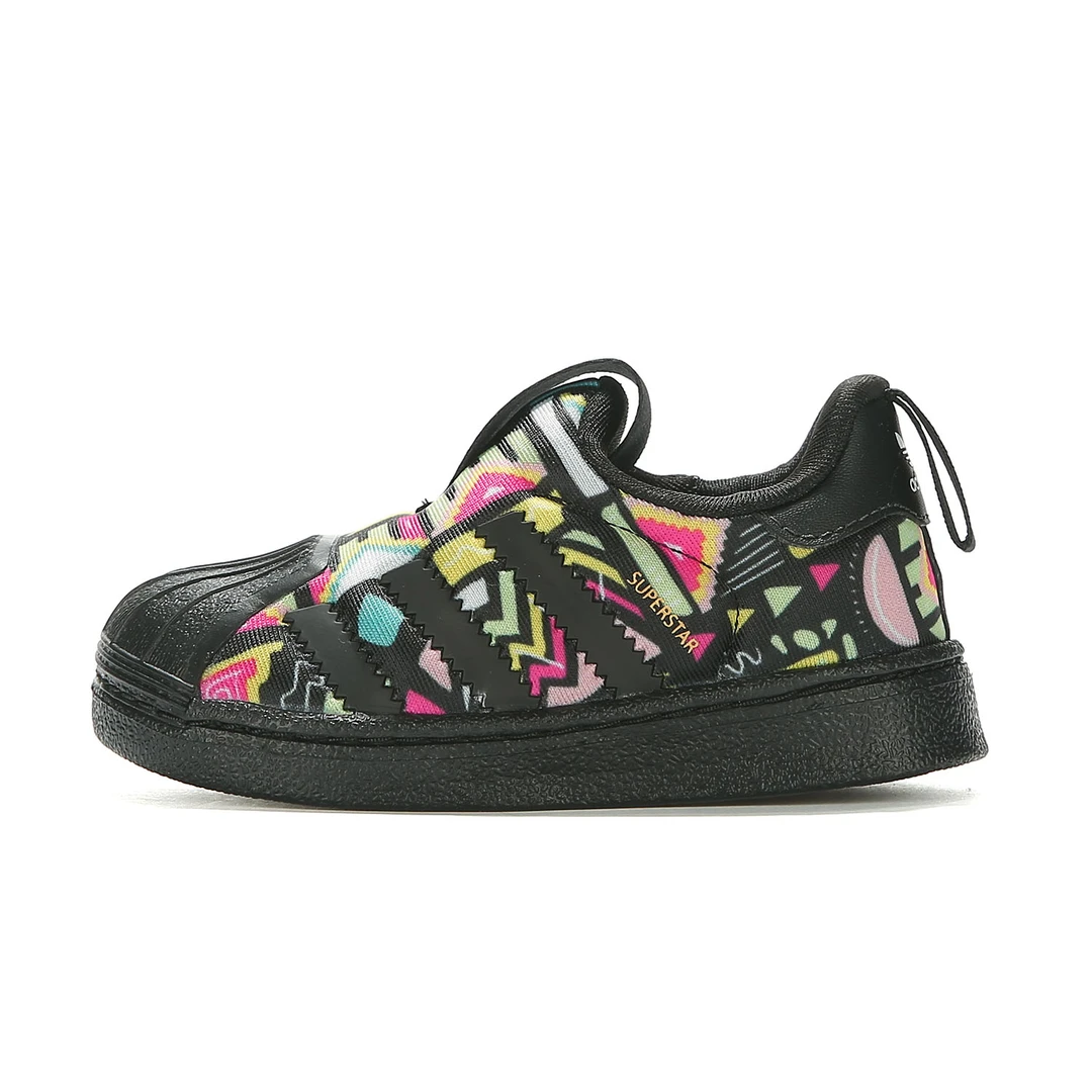 Adidas/阿迪达斯三叶草小童鞋经典贝壳头透气运动休闲鞋EE8389