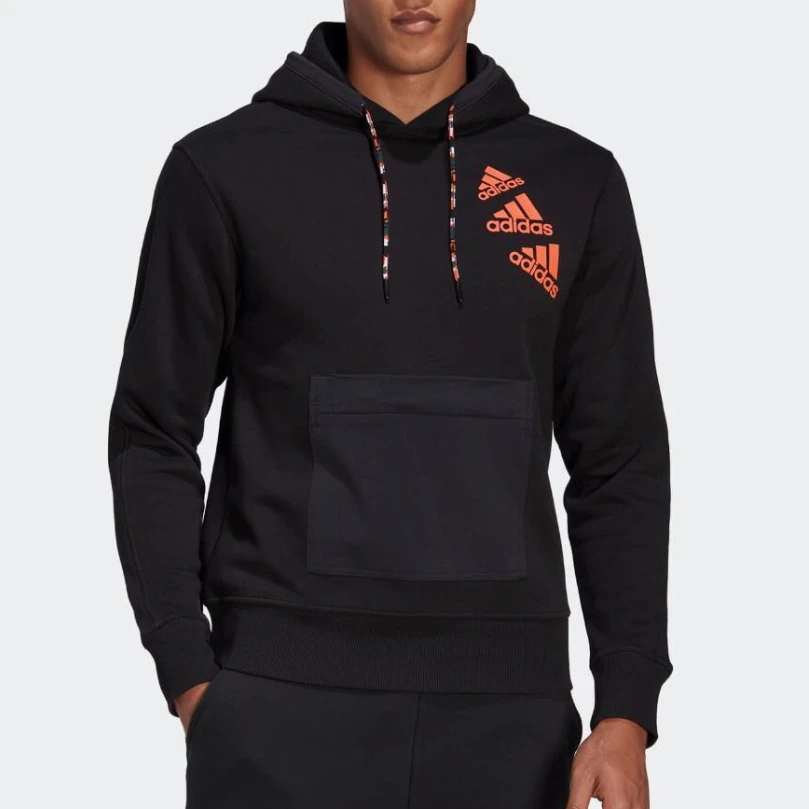 adidas M Q4 BI Hd Logo印花连帽长袖卫衣男女同款HL9376男款运动