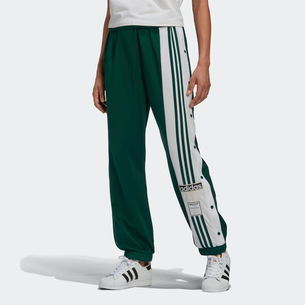 adidas outlets阿迪达斯三叶草女装侧开纽扣束脚休闲运动裤GJ8277