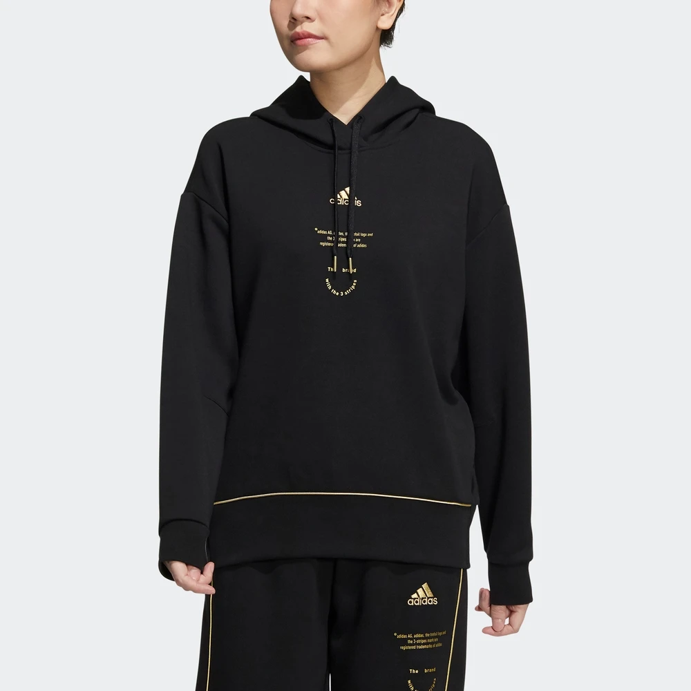 adidas阿迪达斯女装运动健身加厚连帽套头休闲长袖卫衣HG1831女款