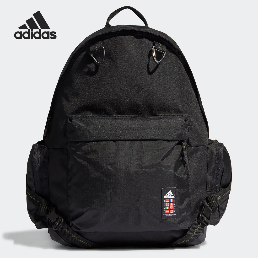 Adidas/阿迪达斯男女同款成人款运动休闲黑色训练双肩背包 GQ1329