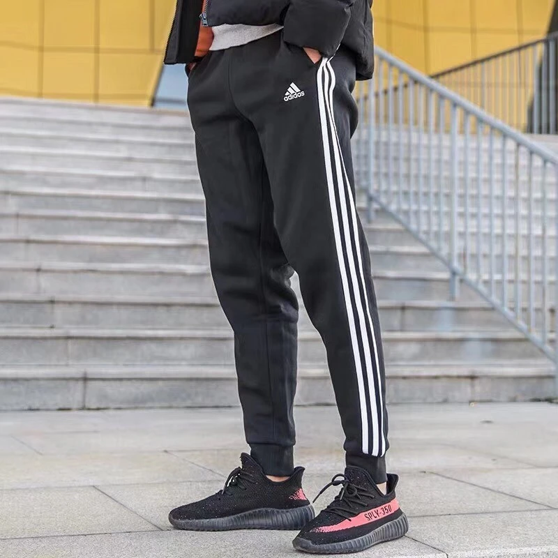 adidas/阿迪达斯经典三条杠男裤针织运动裤子休闲裤长裤 DQ3076