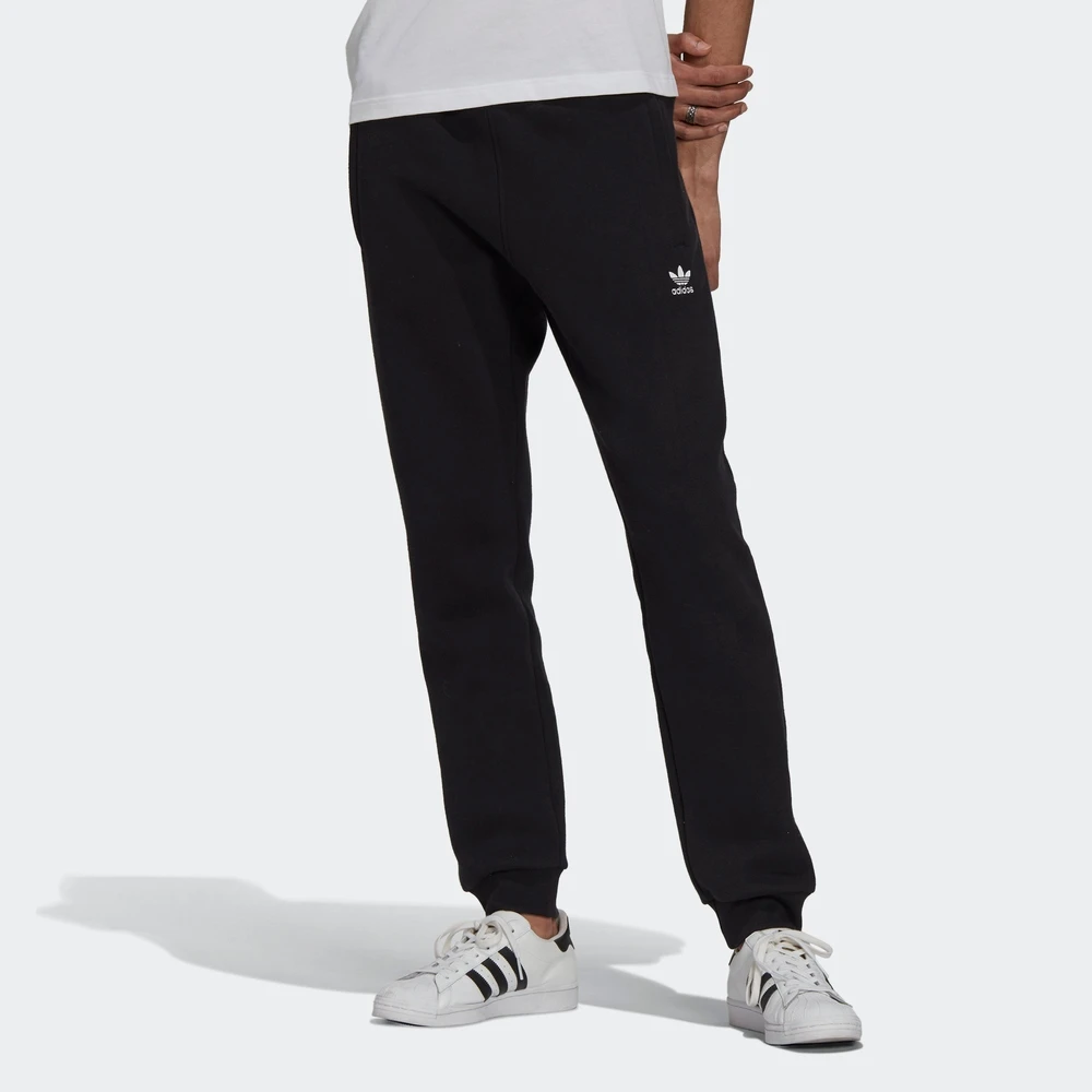adidas阿迪达斯三叶草男春季加绒修身时尚干练简约风运动裤H34657