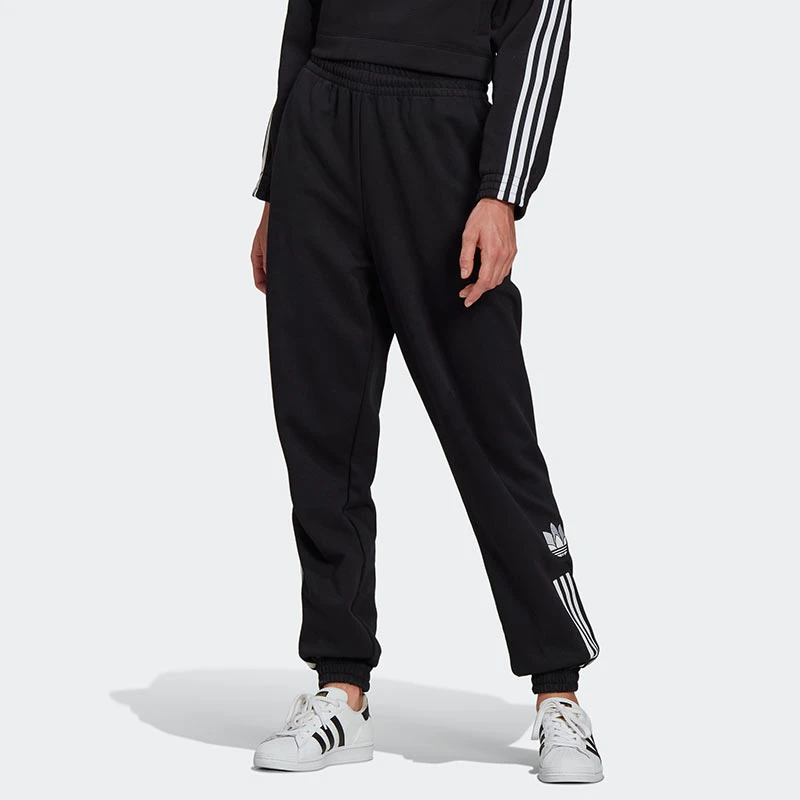Adidas阿迪达斯女三叶草春季跑步运动裤休闲长裤GN2897男士男款