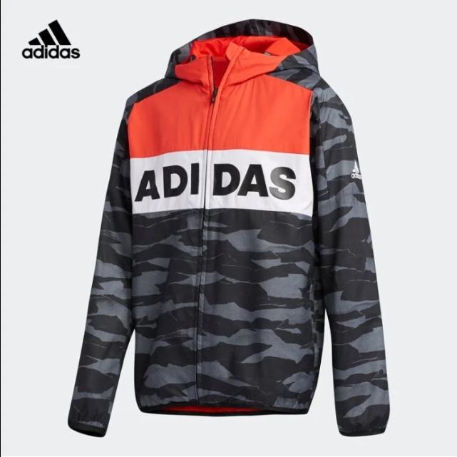 adidas/阿迪达斯YB MESH WV JKT男大童装训练运动梭织夹克 DW5909