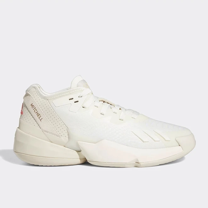 ADIDAS/阿迪达斯 男鞋白色运动鞋春季米切尔4代实战篮球鞋 HR1783