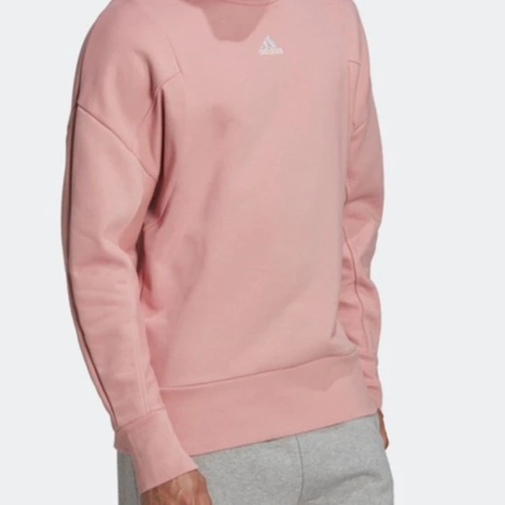 Adidas/阿迪达斯男子休闲加绒圆领套头卫衣 HB0479女款运动户外