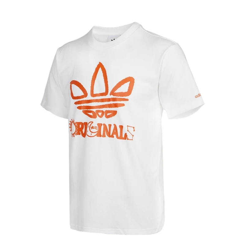 adidas/阿迪达斯三叶草短袖男夏季短袖圆领印花宽松休闲T恤H32311