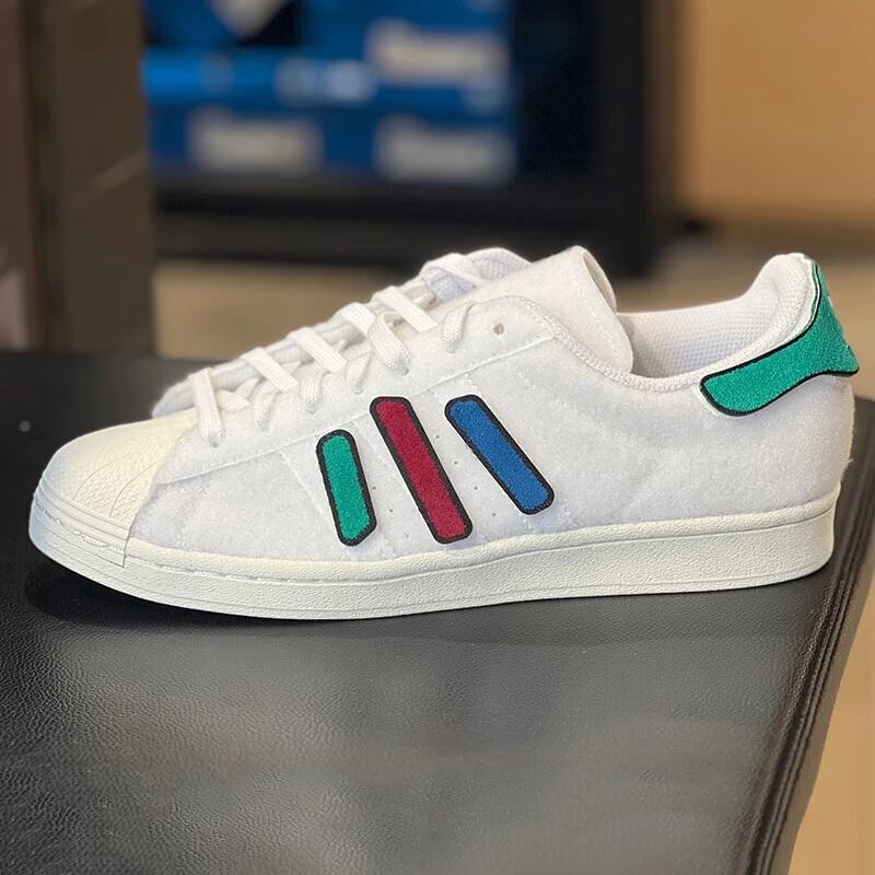 阿迪达斯（adidas）三叶草板鞋女鞋经典SUPERSTAR贝壳头H00193
