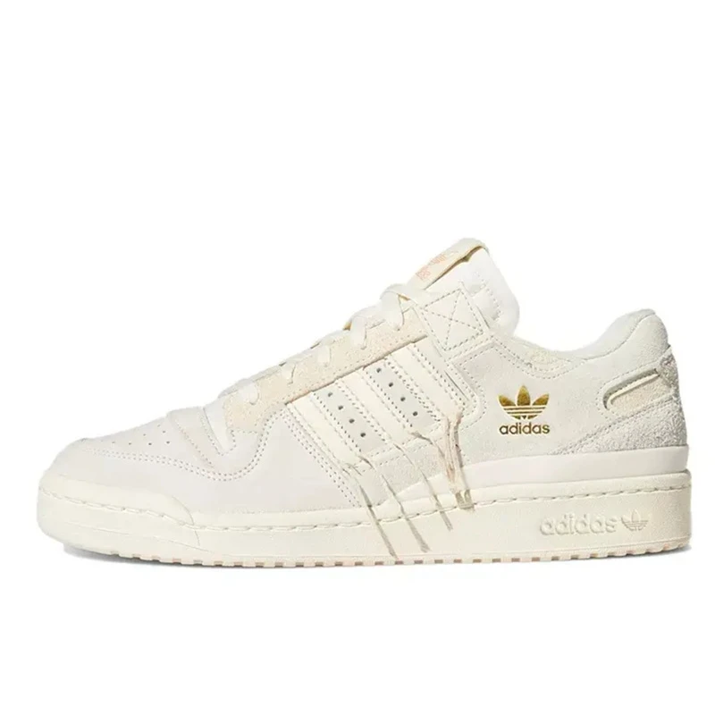 adidas阿迪达斯三叶草Forum84 Low米白线头运动鞋复古板鞋 GW0299