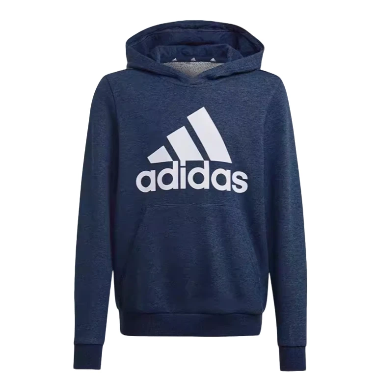Adidas阿迪达斯中大童针织棉涤透气舒适春秋款连帽套头卫衣GN4038