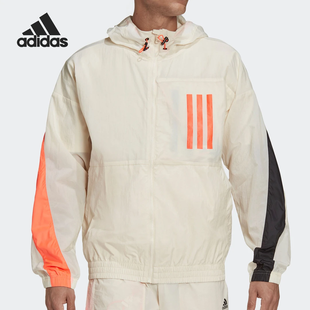 Adidas/阿迪达斯男子休闲潮流运动防风时尚连帽夹克H39836男装