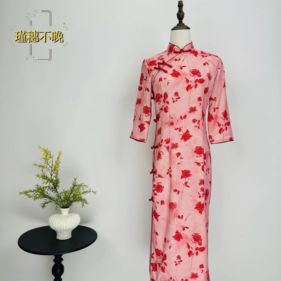 【合欢】瑾穗家新中式国风古法秋款旗袍