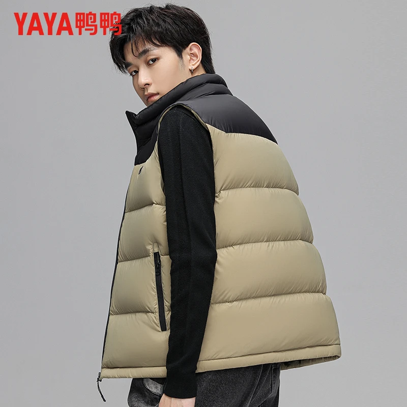 【羽绒马甲】鸭鸭新款冬季男女同款羽绒服男潮流户外马甲立领短外