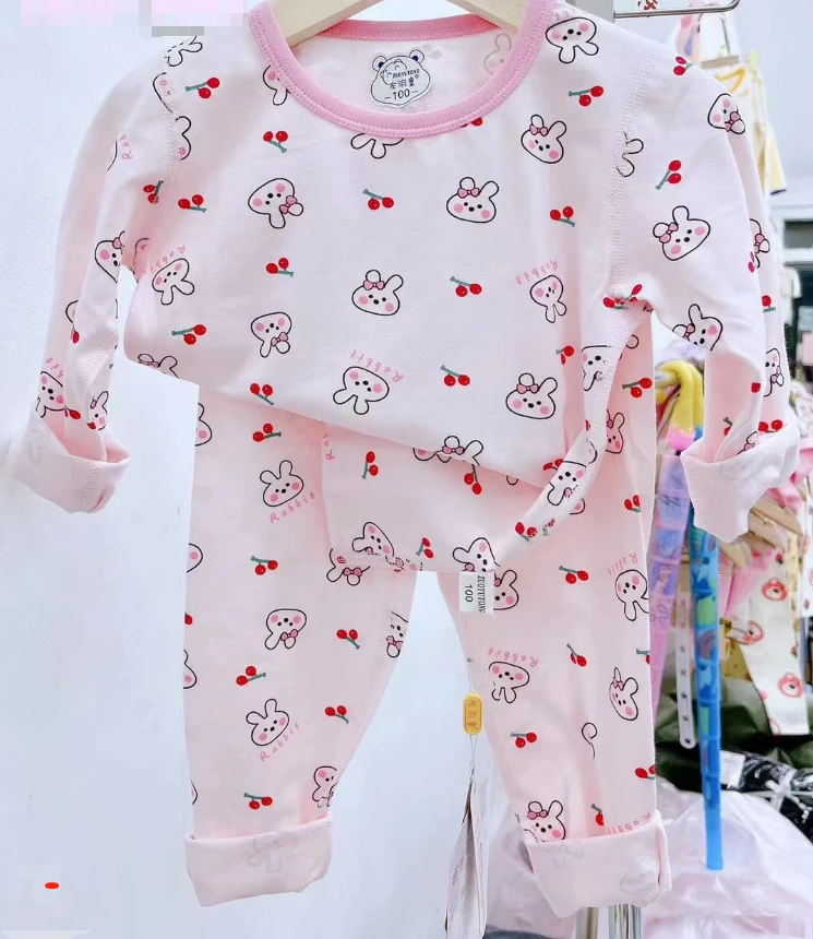 A类无骨儿童秋衣秋裤长袖家居服内衣套装宝宝睡衣（扣号专拍）