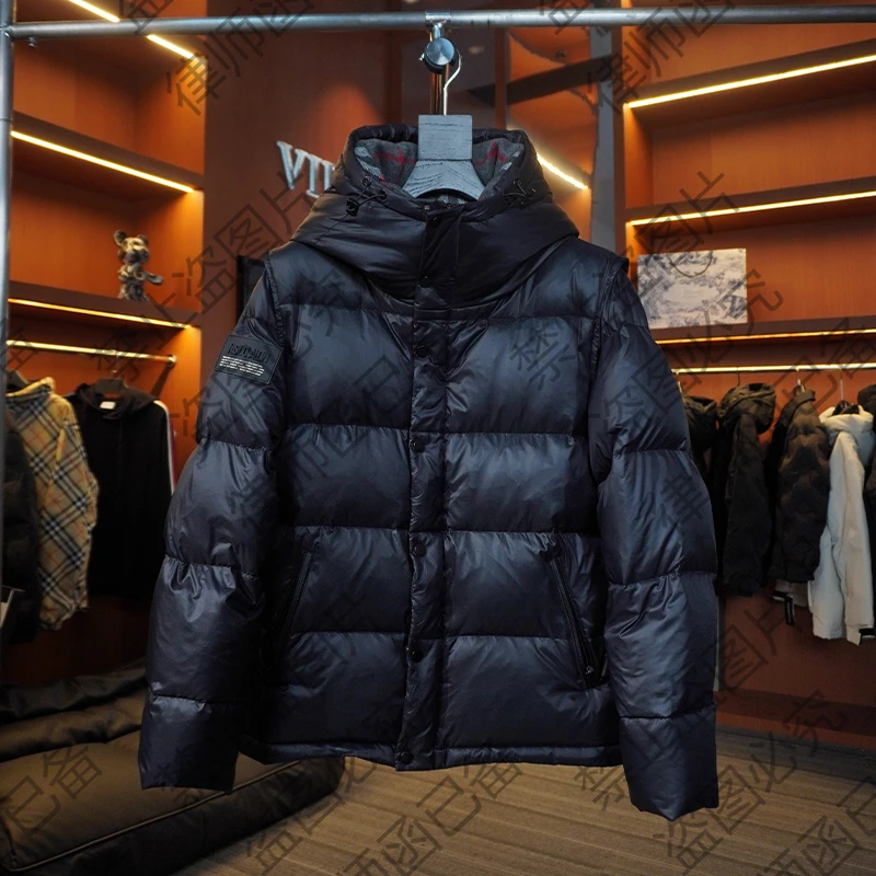 2024SS连帽羽绒服YR6050【经典格纹】男女同款白鸭绒衣服（龙生）