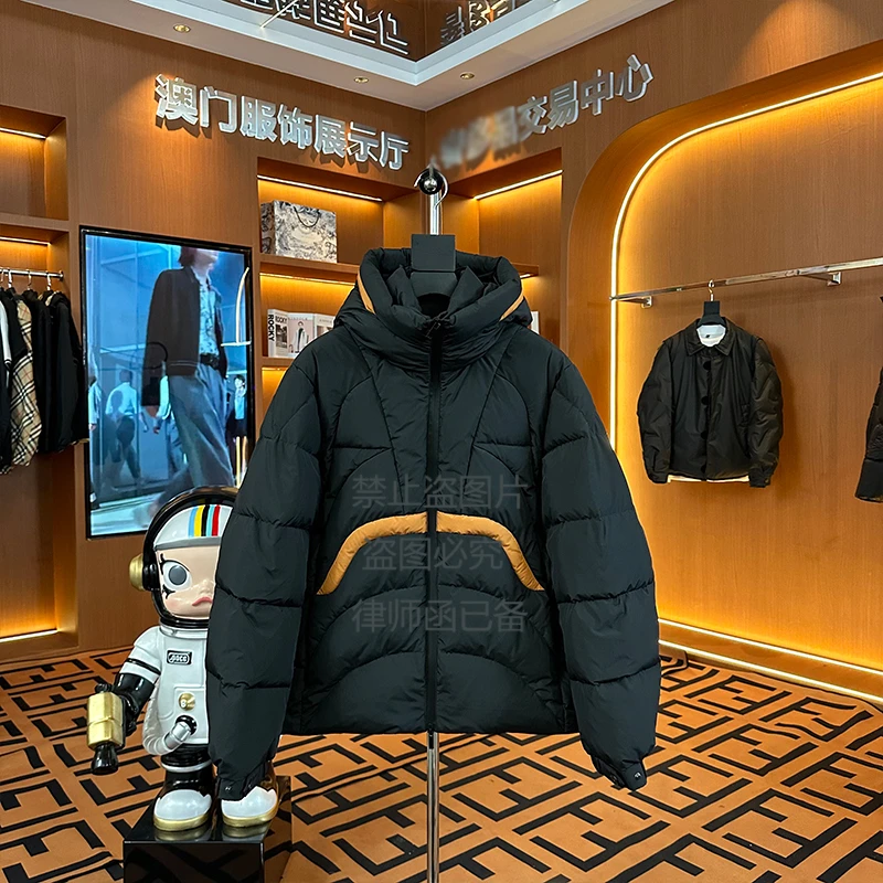 2024SS白鸭绒连帽羽绒服YR6070【横条设计连帽款】设计感外套（11）