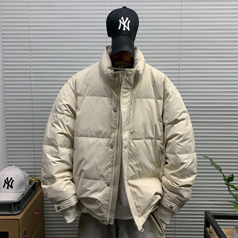 冬季新款立领短款羽绒服外套男士加厚保暖休闲宽松潮牌百搭羽绒衣