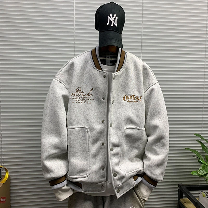 立领休闲运动棒球服夹克男士2025春秋新款休闲宽松潮牌百搭青少年