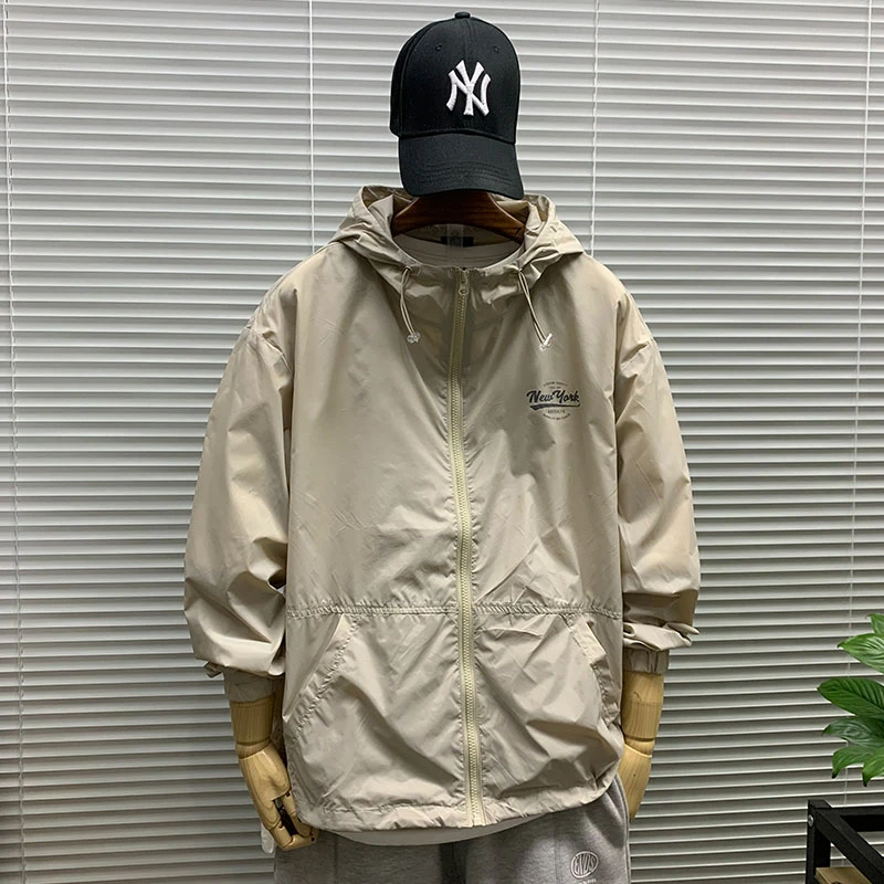 夏季冰丝透气防晒服外套男士休闲宽松运动潮流薄款户外防晒衣夹克