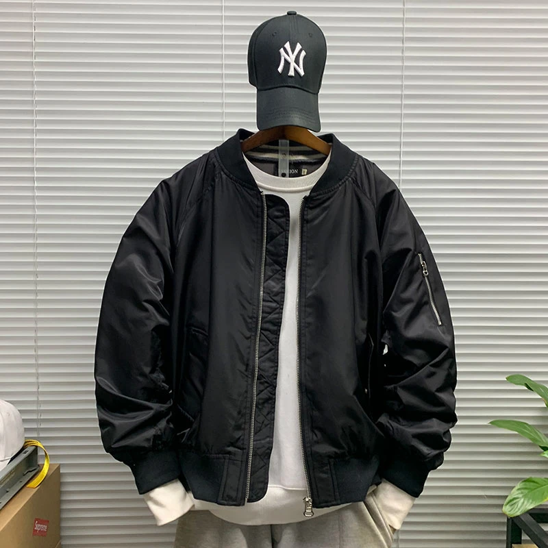 立领棒球服夹克男士2025春秋新款潮牌运动青少年休闲运动飞行服外