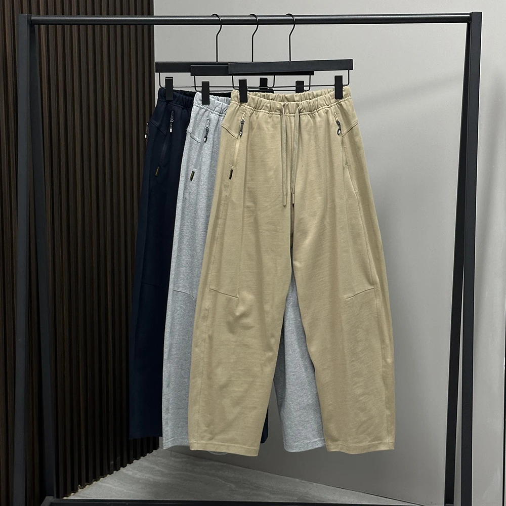 [小木屋服饰]菲玛掂240728 纯棉宽松香蕉裤松紧腰休闲裤女长裤