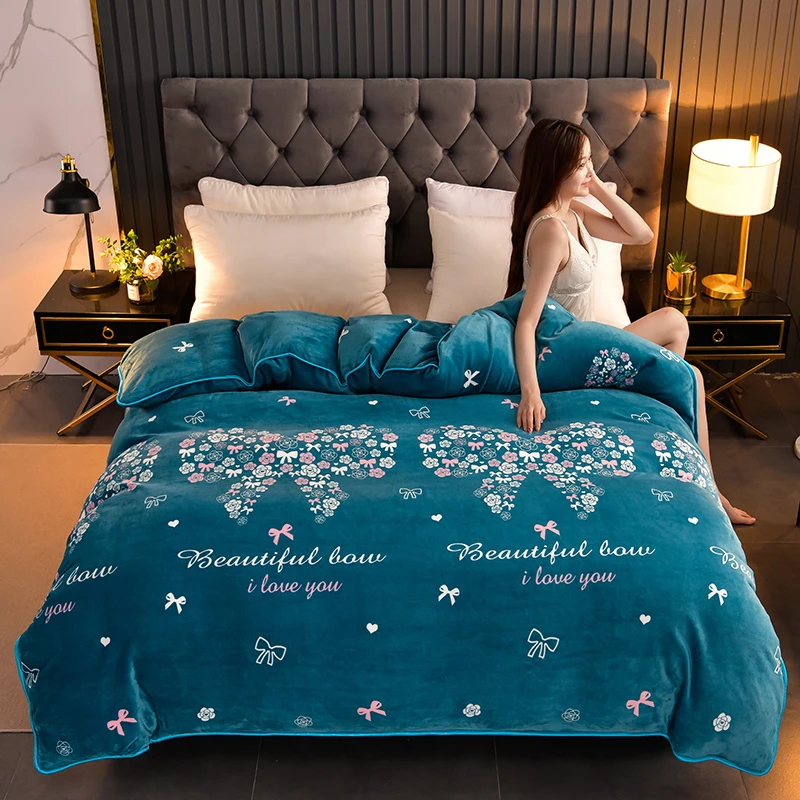 【单被套】冬季加绒保暖双面绒被套抗静电1.51.8单人学生宿舍被罩