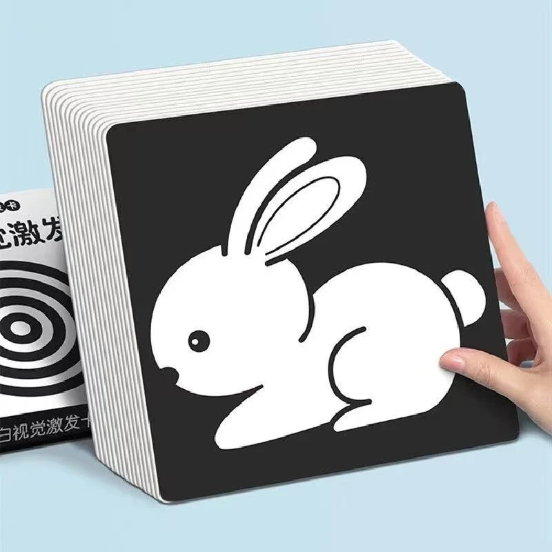 婴幼儿撕不烂黑白视觉激发卡早教卡彩色卡片颜色认知卡不反光哑光