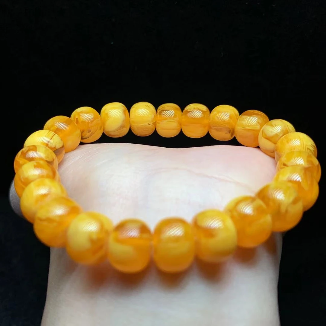 24 ZX051 蜜蜡老型珠手串【尺寸10*8mm】