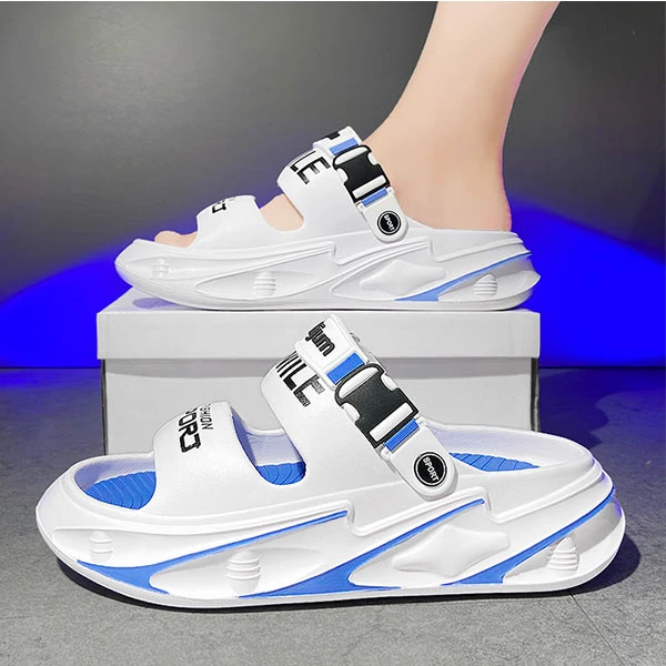 凉鞋男士夏季外穿防滑踩屎感青少年篮球运动大码两穿厚底沙滩拖鞋