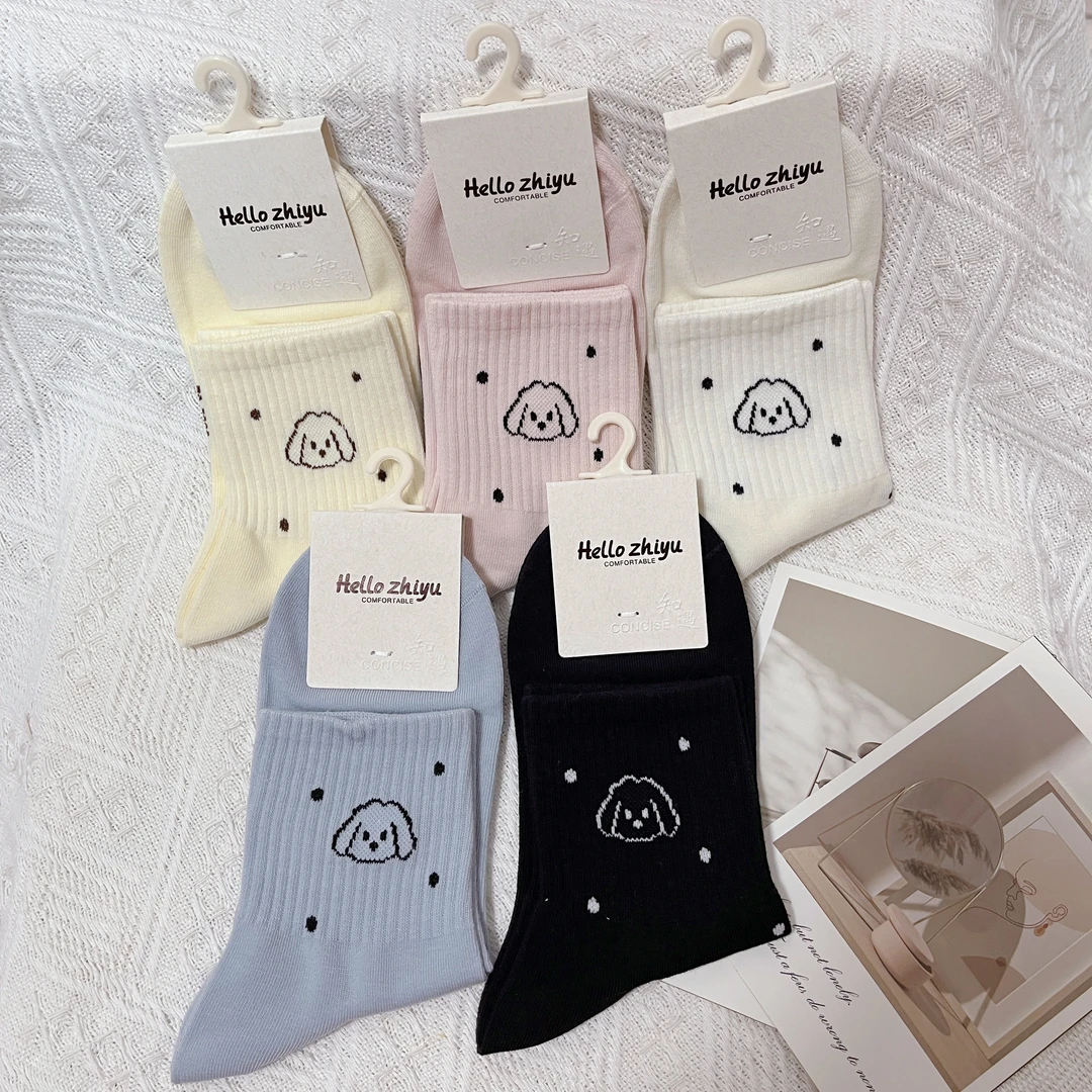 知遇新疆棉袜子中筒袜秋冬新款超仙超好看INS风潮袜【一包十双】