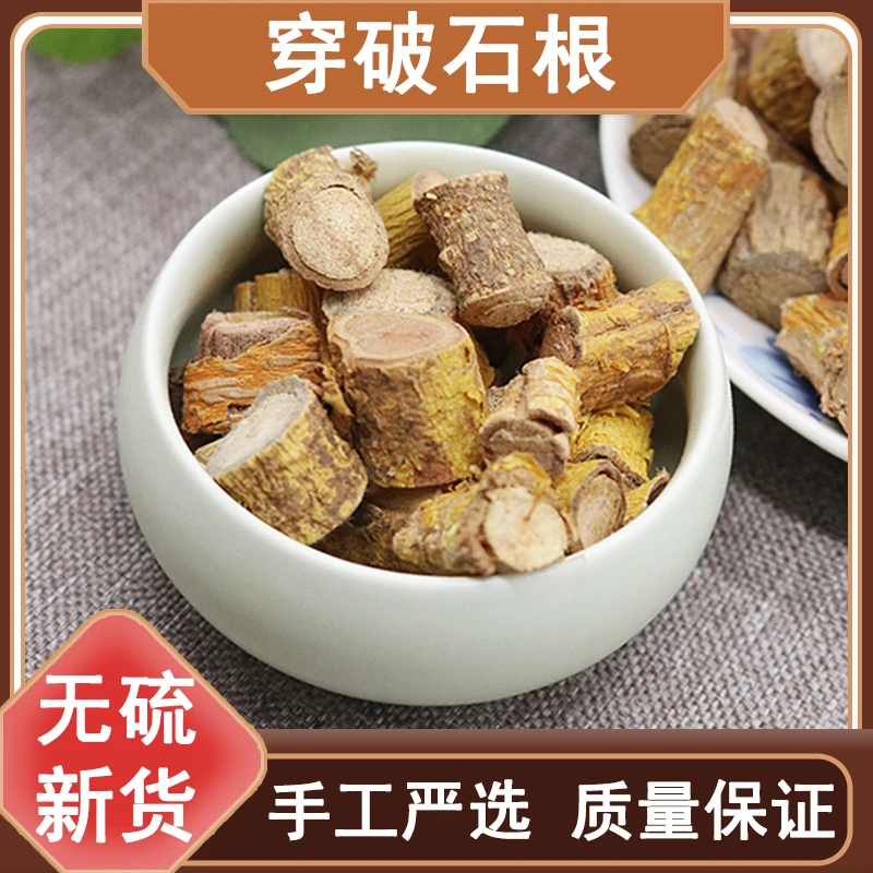 穿破石野生新货川破石地棉根石柘根正品穿破石250g-500g赠送枸杞