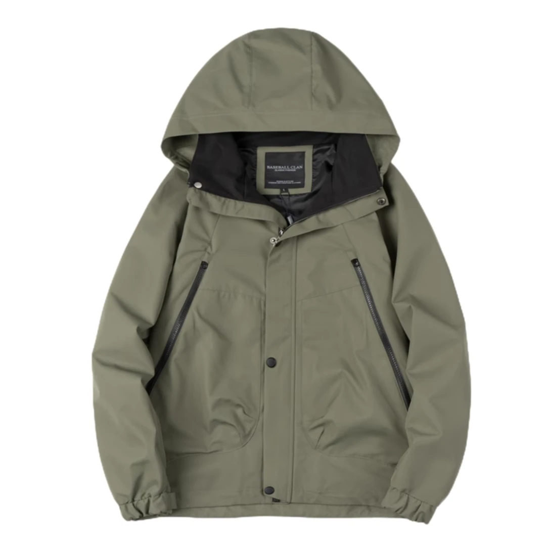 冲锋衣情侣款连帽防风防雨休闲秋冬户外防水运动时尚加厚冬季男士