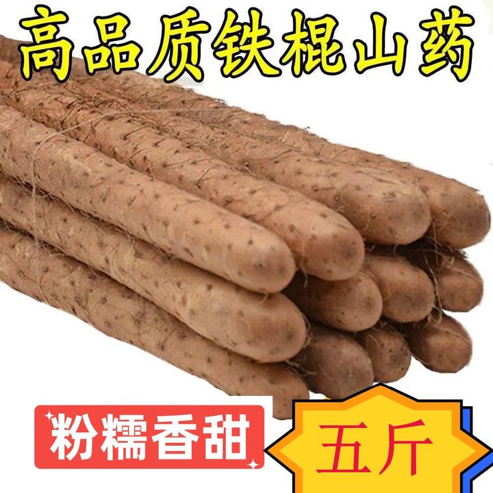 铁棍山药软糯甘香面甜特产新鲜垆土农家现挖五斤营养50-70厘米