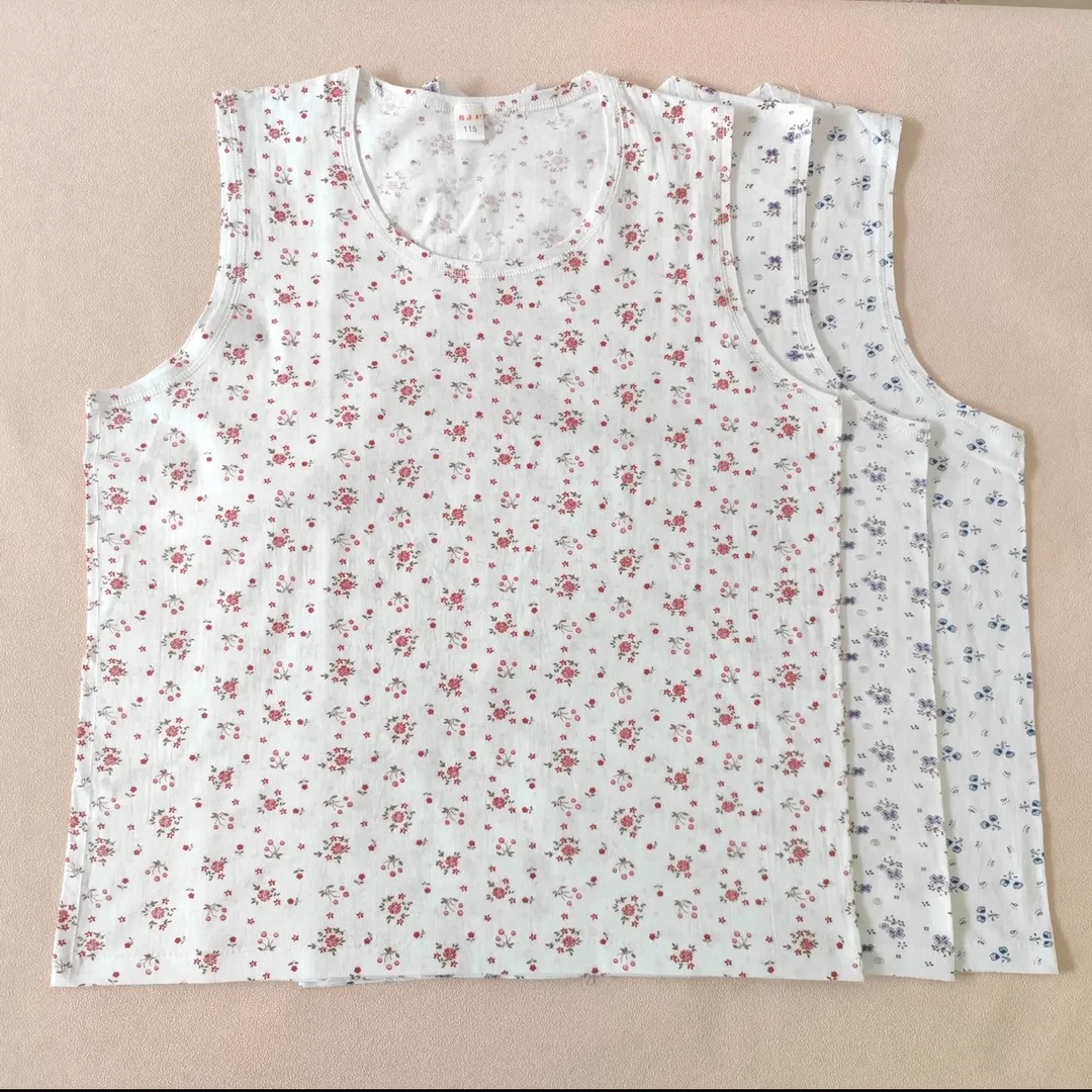 【两件装】夏季中老年人背心女纯棉圆领妈妈汗衫大码老太太背心薄款