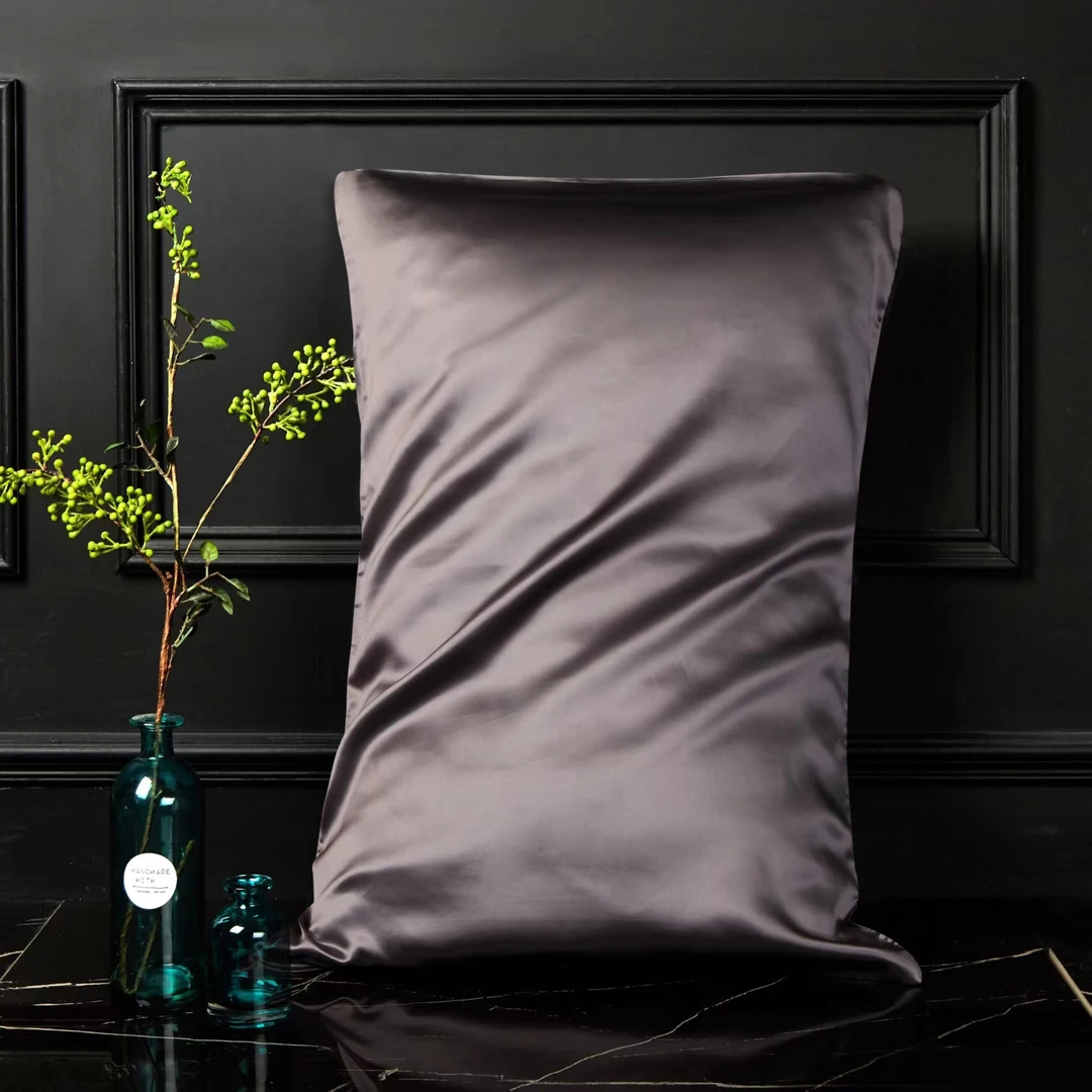 【双面真丝信封枕套】100%桑蚕丝透气养肤护法真丝枕套纯色单只装枕