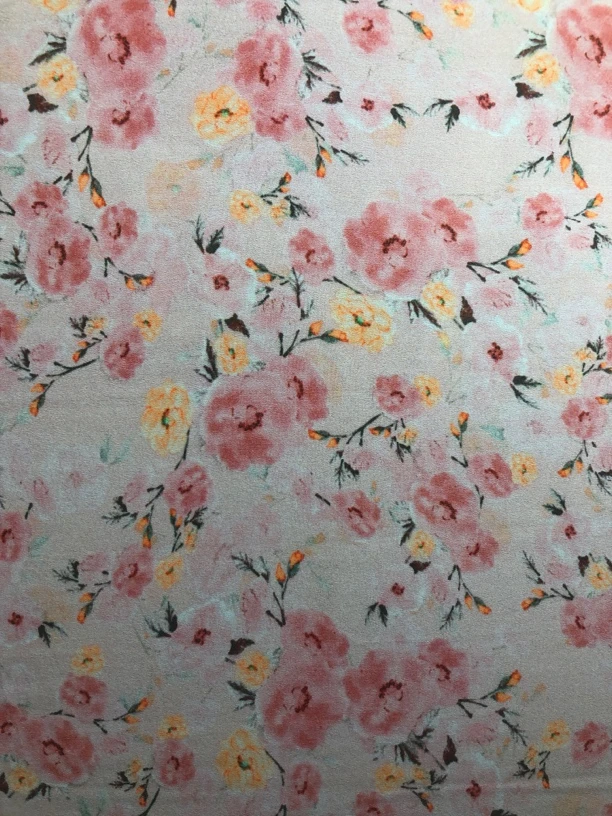 粉色桃花时装面料
