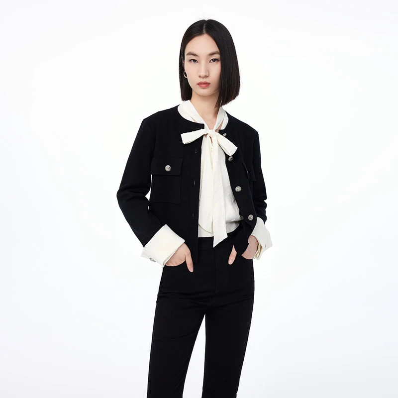 0192[赵老板专属]LILY2023秋新款女装毛织开衫123329TC923