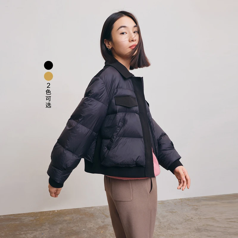 0186[赵老板专属]LILY女装复古夹克式羽绒服122429DD991