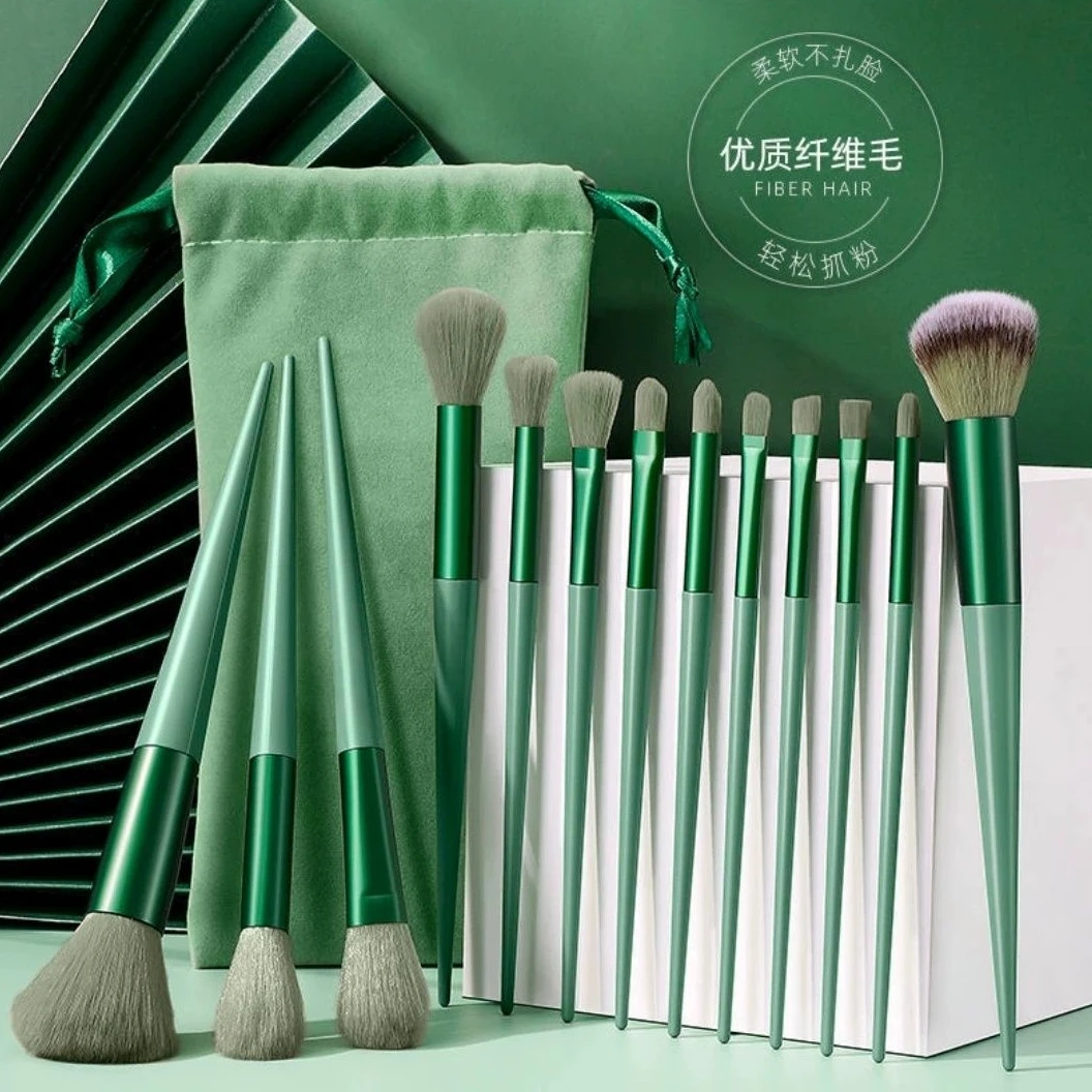 专属13支【卡汐沐】四季青13支装长杆便携化妆刷一整套眼影刷毛超软