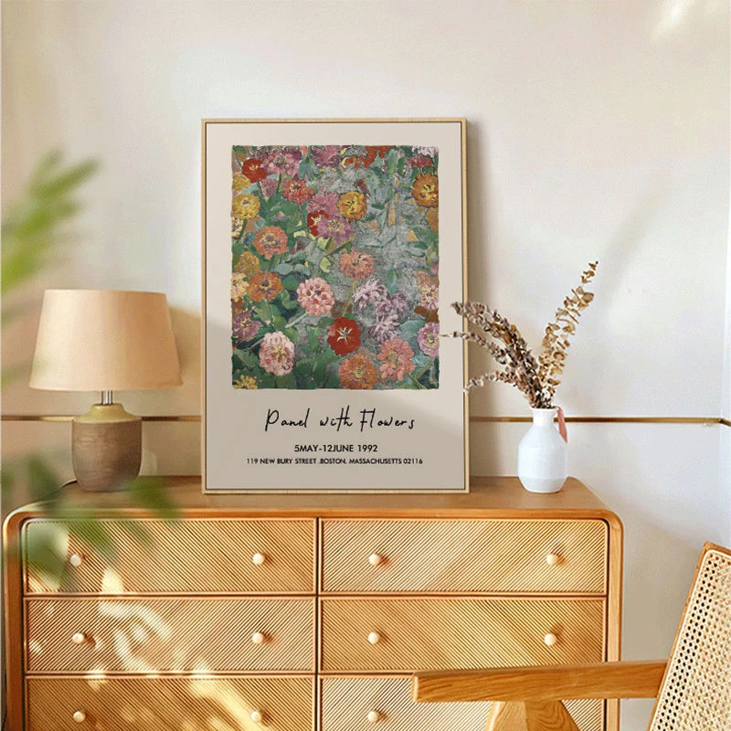 复古挂画客厅法式色彩装饰画玫瑰花床头挂墙轻奢摆挂画挂画装饰画